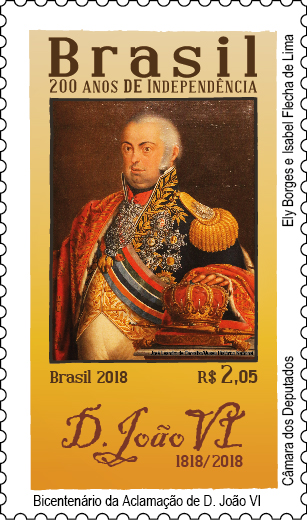 Selo reproduz pintura do acervo do MHN