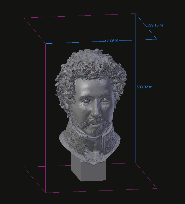 Parte do processo de reconstituição digital da face de d. Pedro I
