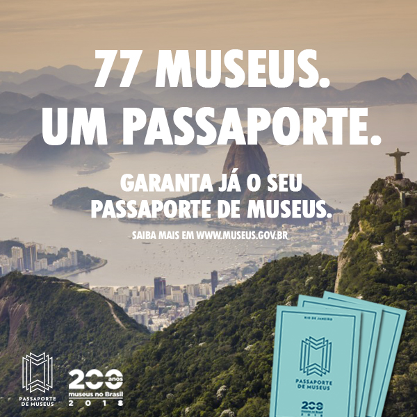Uma das peças da campanha de divulgação do Passaporte de Museus feita pelo Ibram