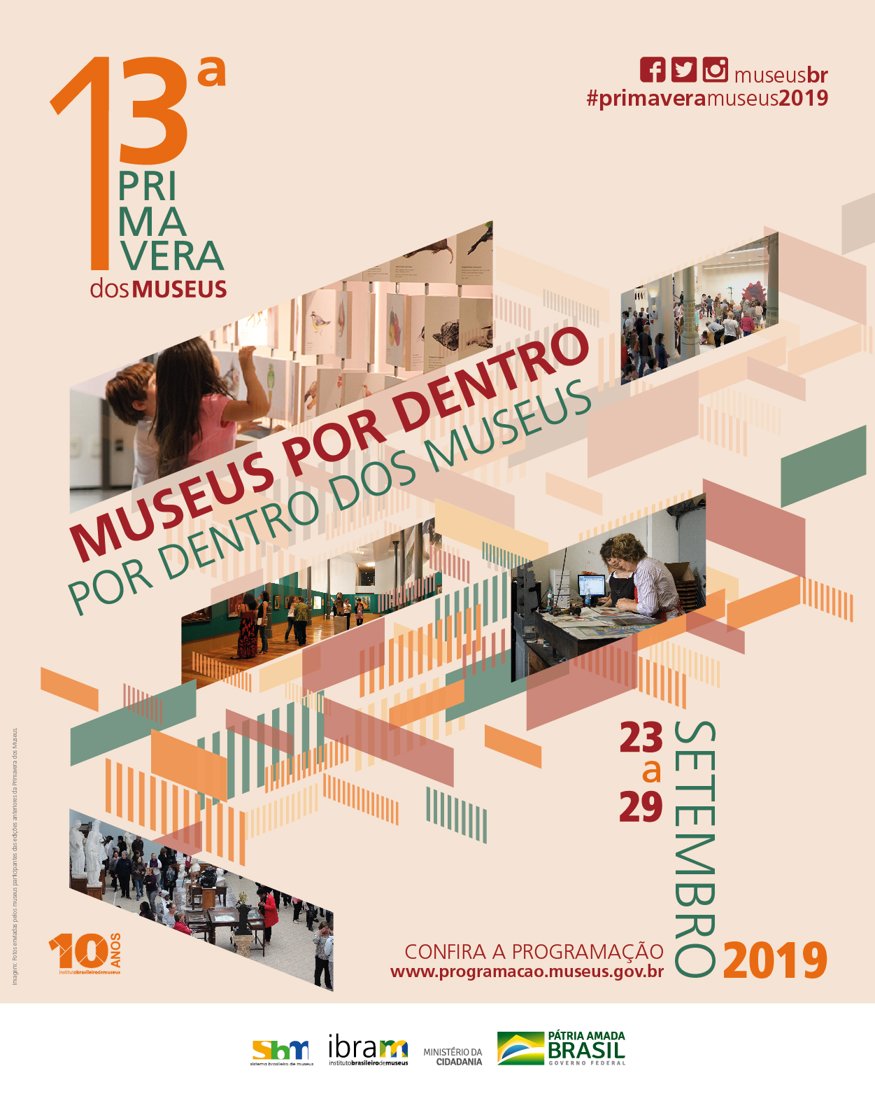 Cartaz da Primavera dos Museus 2019 - coordenada pelo Ibram