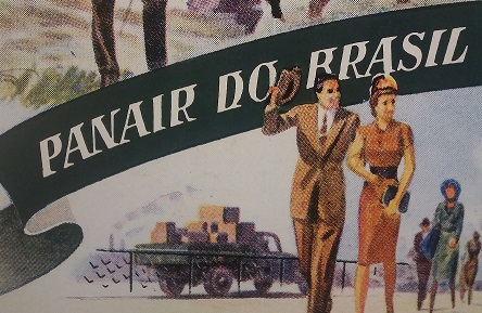 Publicidade da Panair do Brasil reproduzida no catálogo da exposição "Nas asas da Panair"